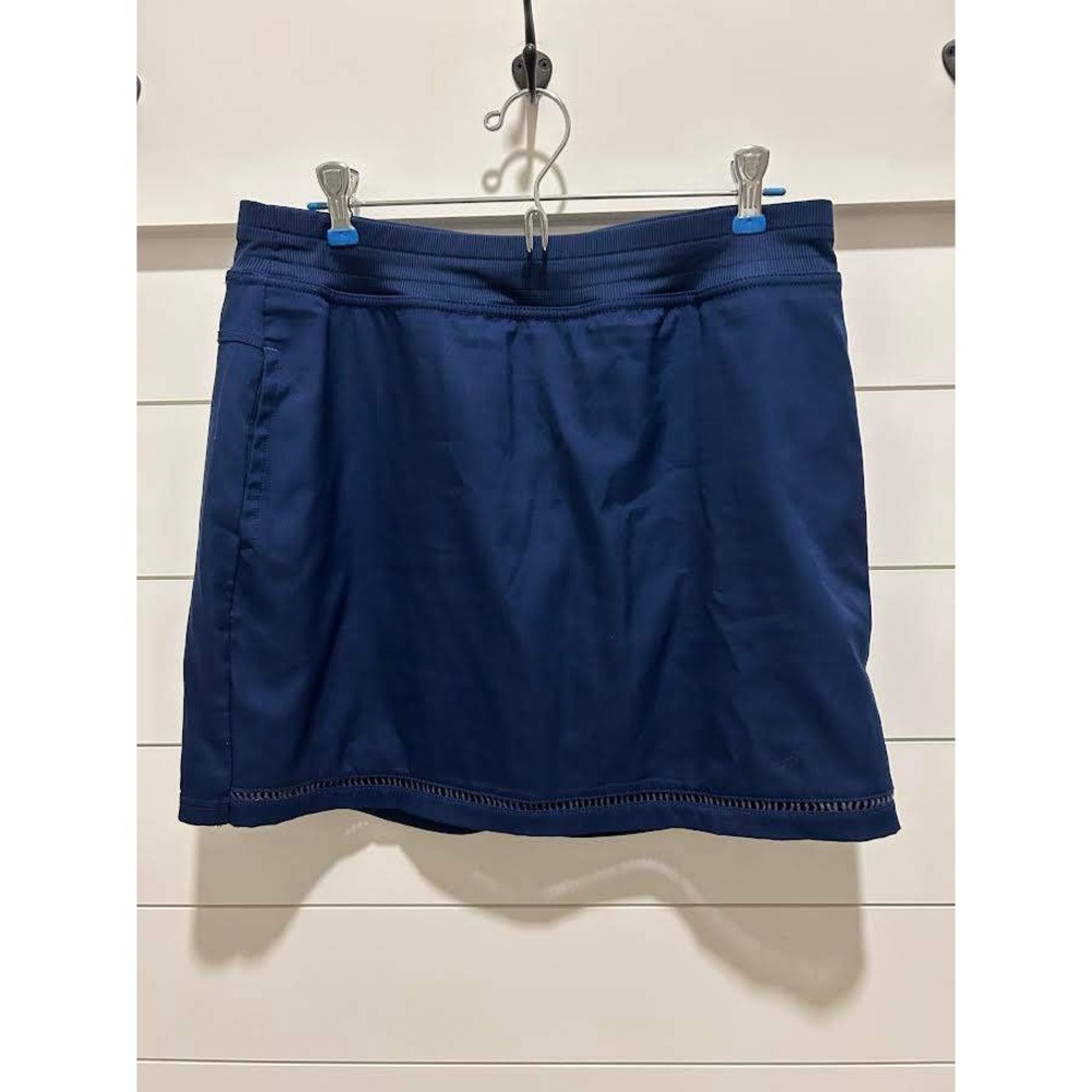 St Johns Bay Active Womens Navy Blue Skort Size M Elastic Waist Athletic Pockets